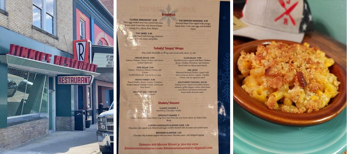 Jimmies Restaurant Menu