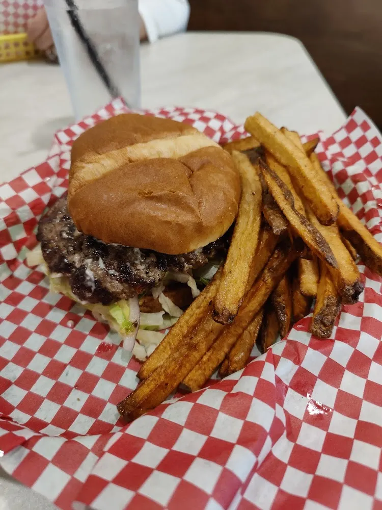 Bacon Cheeseburger and Fries