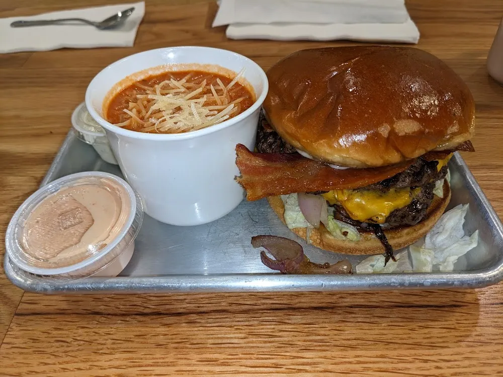 Burger and Soup